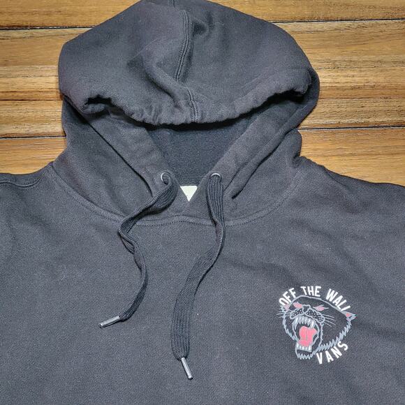 VANS LS Black Unisex Hoodie Panther Graphic - Size Medium - Picture 4 of 7
